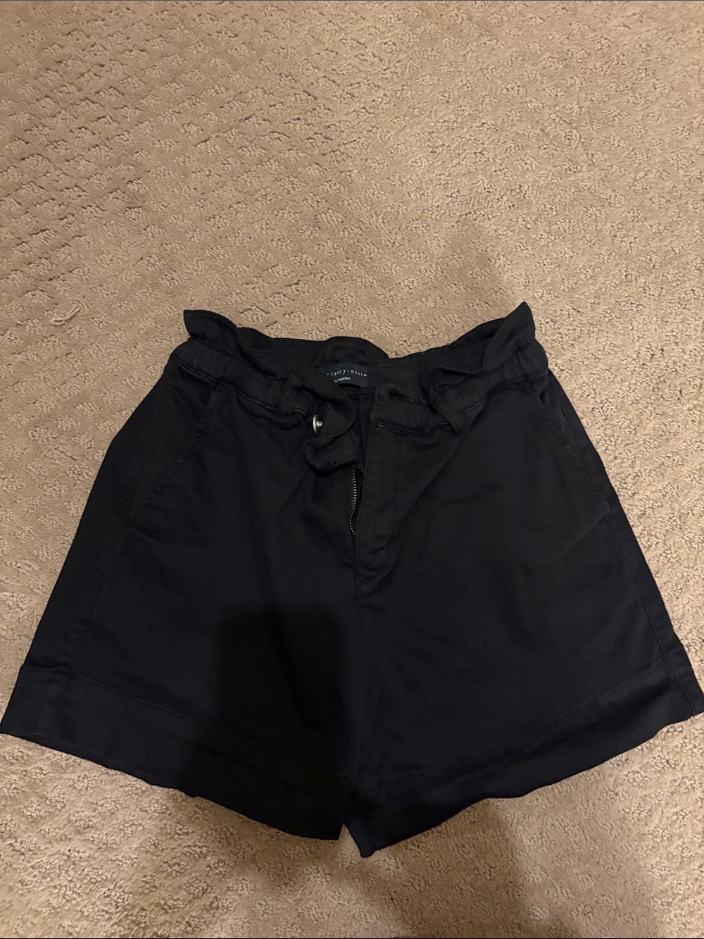 Sanctuary Black High-Rise Tie-Waist Shorts